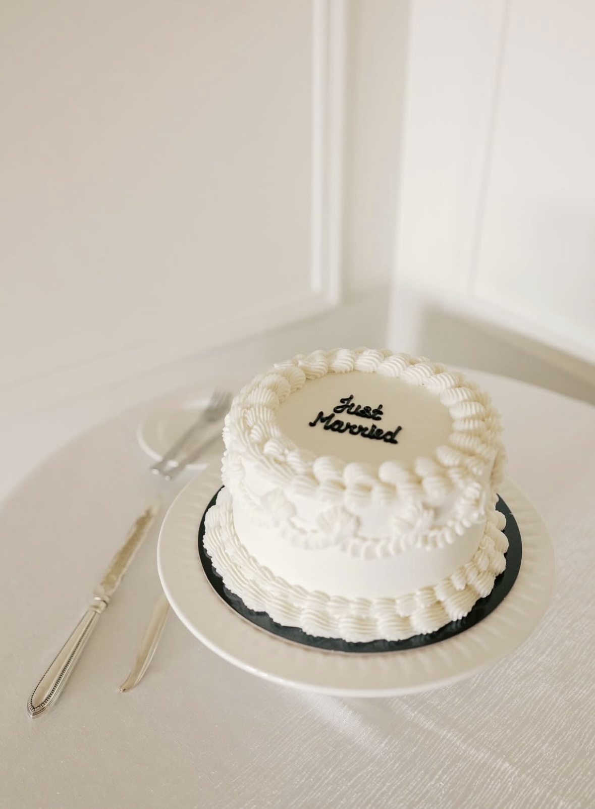 Celebration cake displayed at Copetown Woods